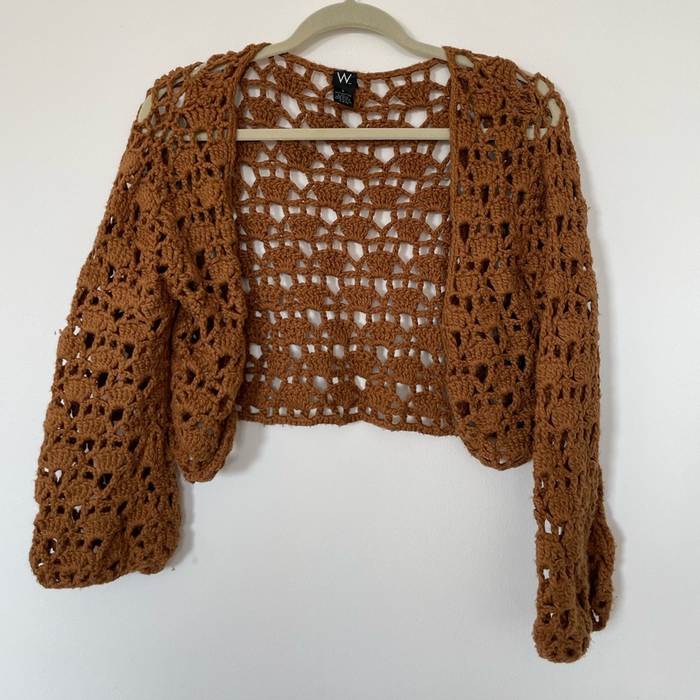 Crochet cardigan top